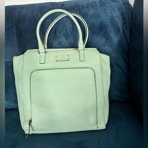 Kate Spade New York Baxter Street Mint Green Handbag Tote EUC Large Tote Bag